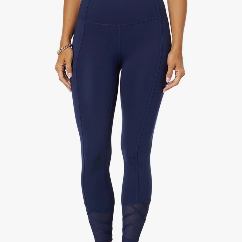 Lilly Pulitzer Luxletic Weekender High Rise Leggings. Navy Blue. XXL